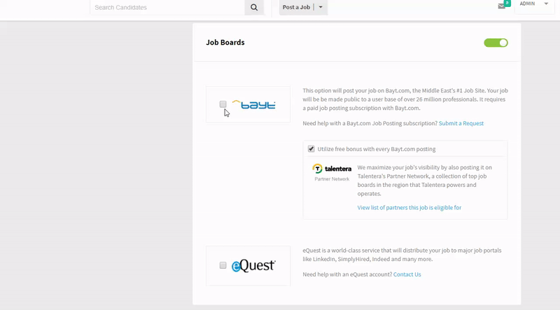Talentera Applicant Tracking System