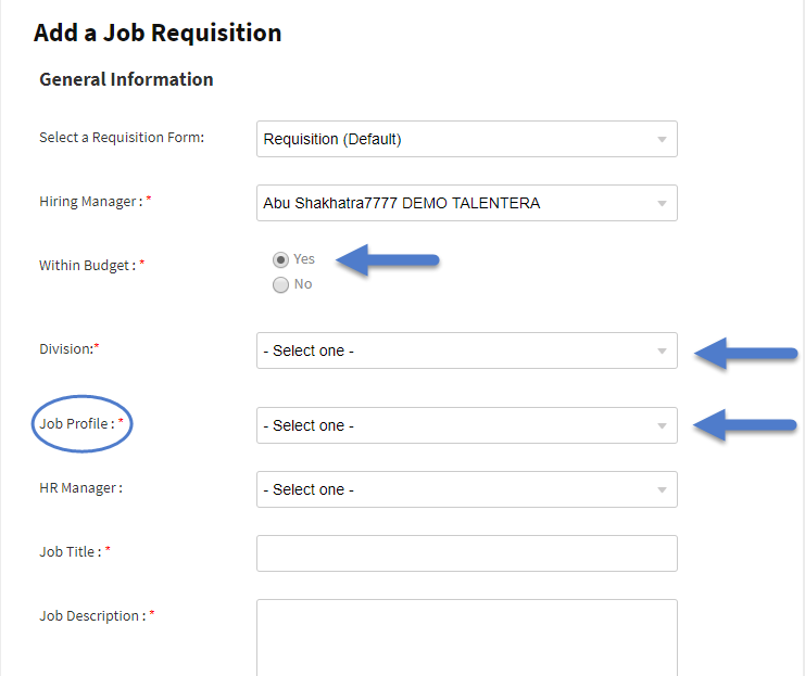 Smoother Requisitions Flow Talentera