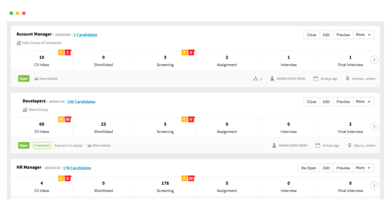 recruitment agencies admin panel