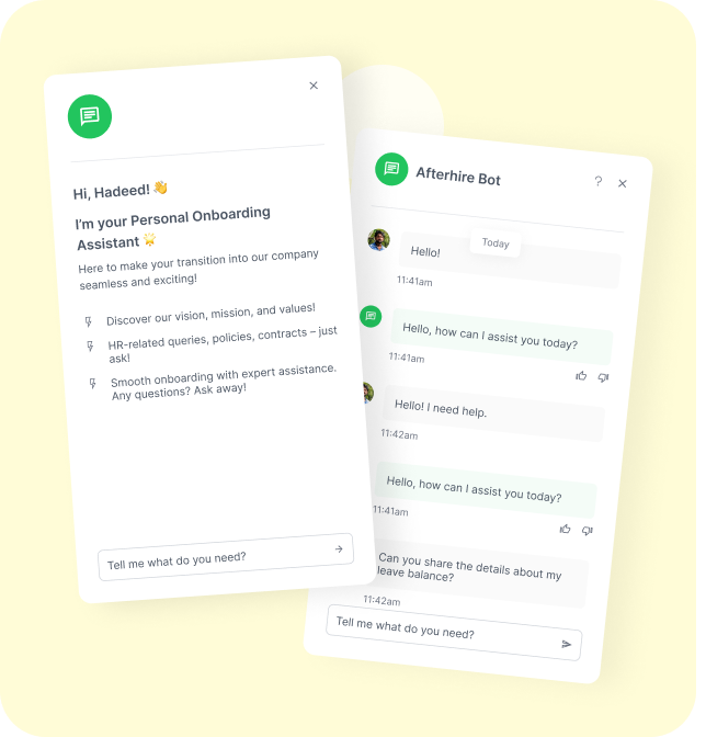 Onboarding AI Chatbot Talentera ATS