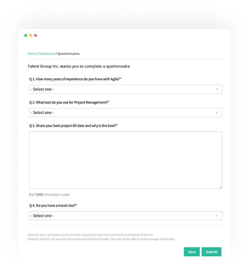Candidate-Assessment Talentera ATS